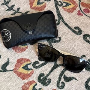 Ray-Ban Black and Gold Sunglasses